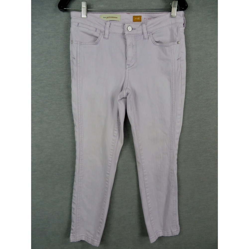 Anthropologie Pilcro Womens Jeans 28 Purple Denim Slim Stet Fit Lilac Mom Casual